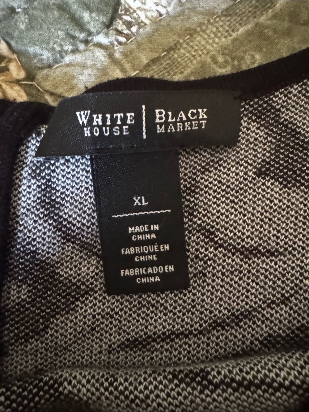 Black and White Scroll-Print Women's Dress XL - Picture 3 of 4
